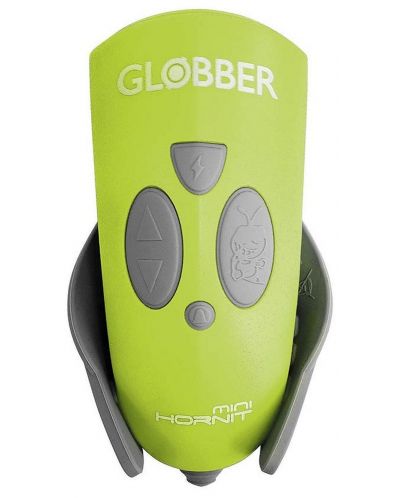 Клаксон-фар Globber Mini Hornit - За тротинетка или велосипед, зелен