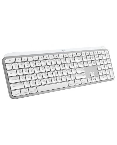 Клавиатура Logitech - MX Keys S for Mac USINTL, безжична, Pale Grey - 2