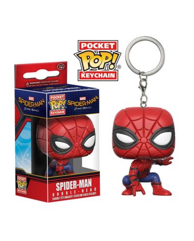 Ключодържател Funko Pocket Pop! Marvel: Spider-man: Homecomming - Spider-man, 4 cm - 2
