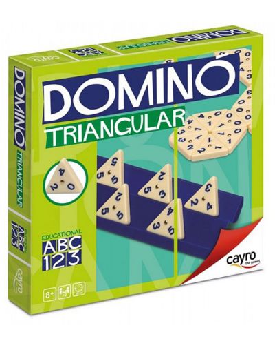 Класическа игра Cayro – Триъгълно домино, зелено - 1
