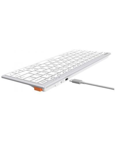 Клавиатура A4tech - FStyler FBX51C, безжична, Grayish White - 2