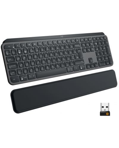 Клавиатура Logitech - MX Keys palm rest, безжична, черна - 3