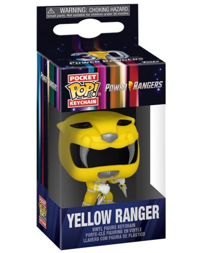 Ключодържател Funko Pocket POP! Television: Mighty Morphin Power Rangers - Yellow Ranger - 2