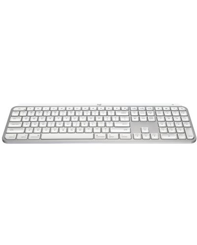 Клавиатура Logitech - MX Keys S for Mac USINTL, безжична, Pale Grey - 4