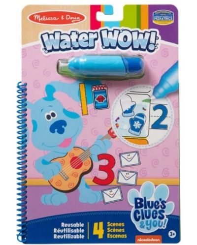 Книжка за рисуване с вода Melissa & Doug - Blue's Clues & You, Броене - 1