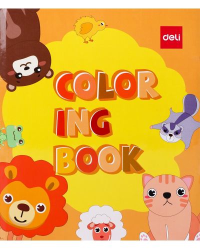 Книжка за оцветяване Deli EN043 - Животни - 1