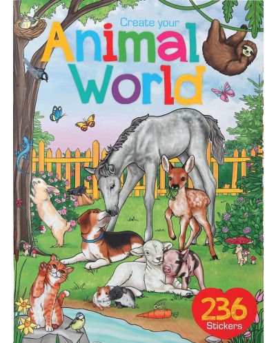Книжка със стикери Depesche - Животински свят - 1