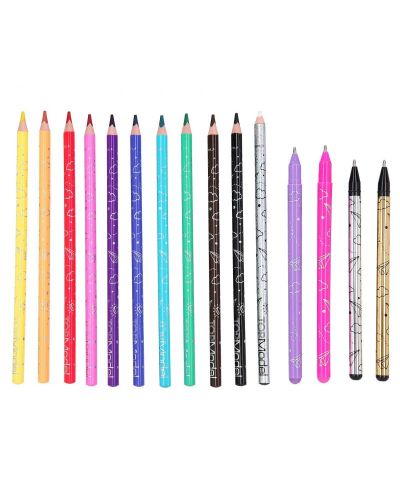 Книжка за оцветяване Depesche TopModel с комплект моливи и химикалки - 6