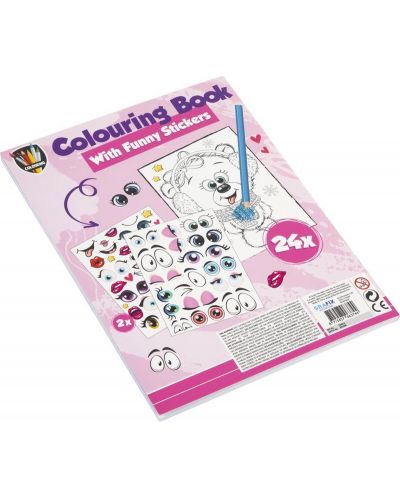 Книжка за оцветяване Grafix Colouring - А4, със стикери, за момиче - 2