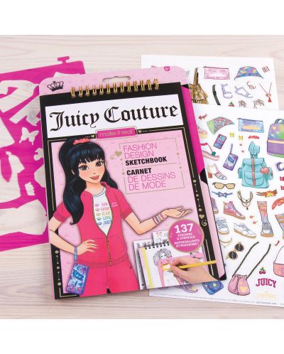 Книжка за оцветяване Make it Real - Моден дизайн Juicy Couture, със стикери - 2