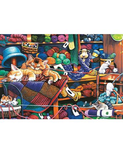 Пъзел Master Pieces от 1000 XXL части - Плетящи котета, Джени Нюланд - 2