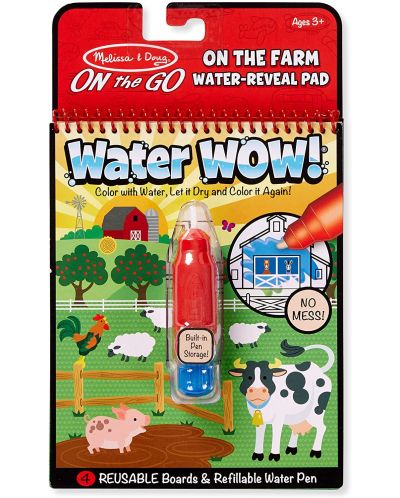 Книжка за рисуване с вода Melissa & Doug - Животните от фермата - 1