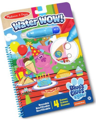 Книжка за рисуване с вода Melissa & Doug - Blue's Clues & You, Форми - 1