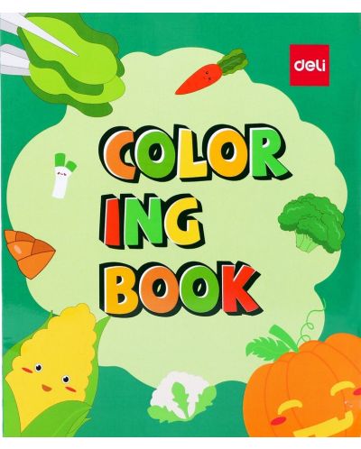 Книжка за оцветяване Deli EN042 - Зеленчуци - 1