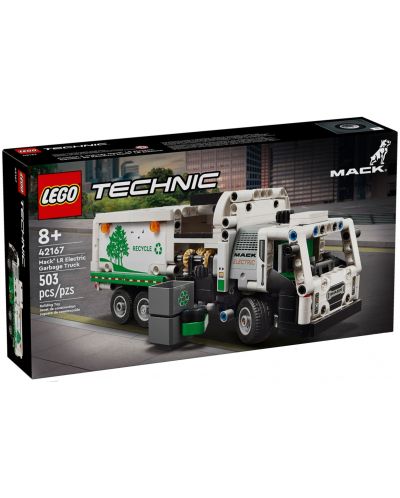 Конструктор LEGO Technic - Електрически камион за боклук Mack LR  (42167) - 1