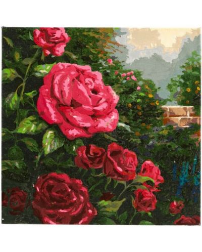 Комплект рисуване по номера Craft Buddy - Червена роза - 2