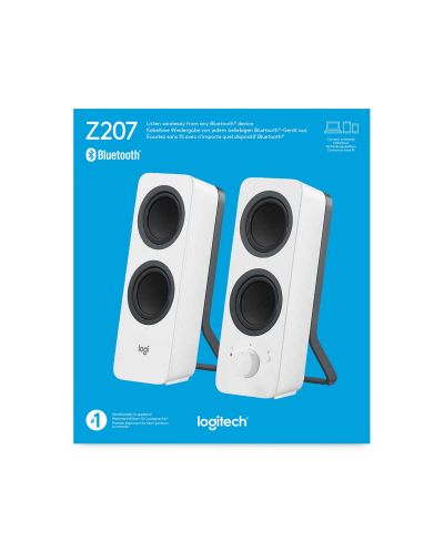 Аудио система Logitech - Z207, 2.0, бяла - 6