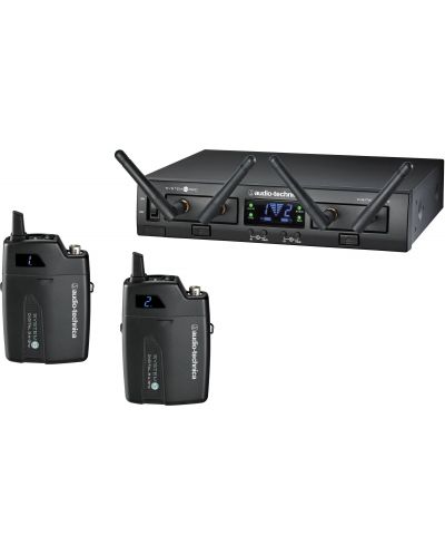 Комплект безжични микрофони с ресийвър Audio-Technica - ATW-1311, черен