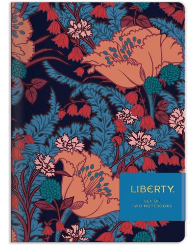 Комплект тефтери Liberty - Floral, 2 броя - 1