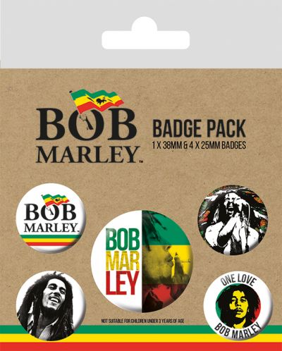 Комплект значки Pyramid Music: Bob Marley - Marley