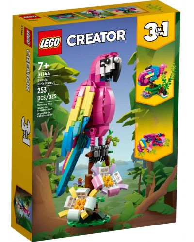 Конструктор LEGO Creator 3 в 1 - Екзотичен розов папагал (31144) - 1