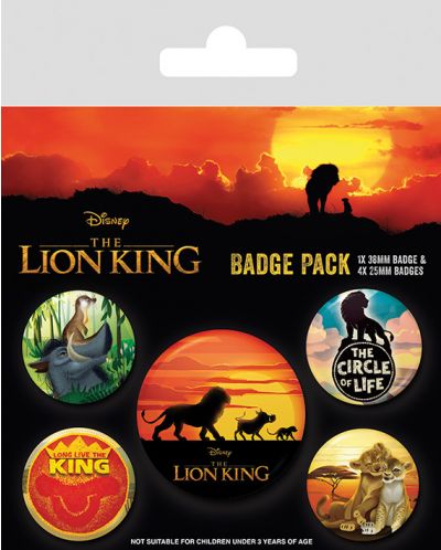 Комплект значки Pyramid Disney: The Lion King - Life of a King - 1