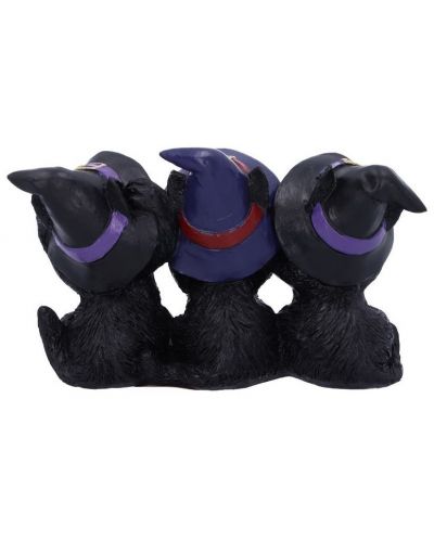 Комплект статуетки Nemesis Now Adult: Humor - Three Wise Black Cats, 11 cm - 3