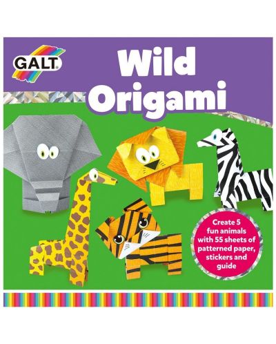 Комплект за оригами Galt - Животните от джунглата - 1