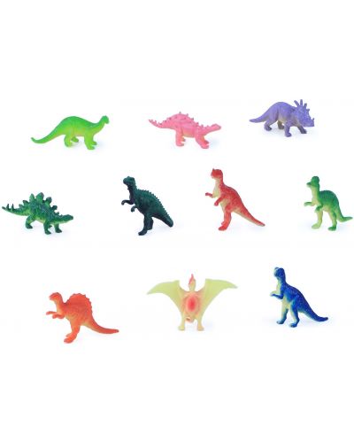 Комплект фигурки Rappa - Динозаври II, 10 броя, 7 cm - 1