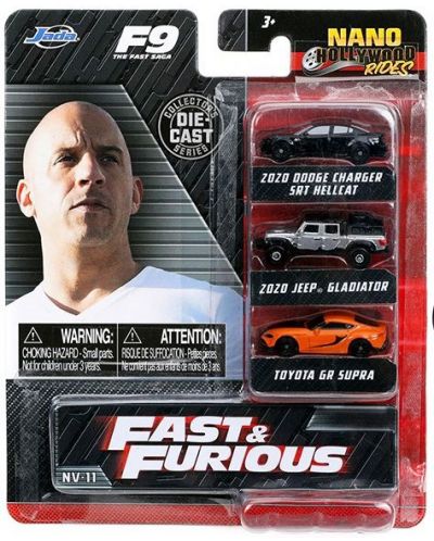 Комплект фигури Jada Toys Movies: Fast & Furious 3-Pack C Nano