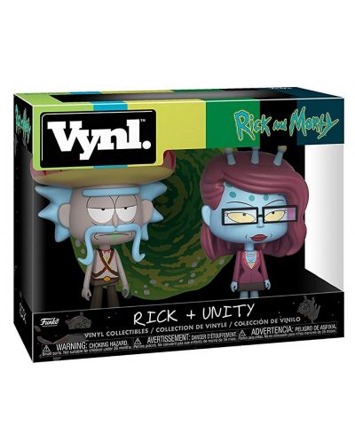 Комплект фигури Funko VYNL Animation: Rick & Morty - Sombrero Rick + Unity - 2