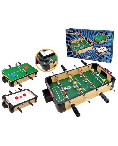 Комплект игри за маса Ambassador 3 в 1 - Джага, Тенис на маса, Хокей - 2