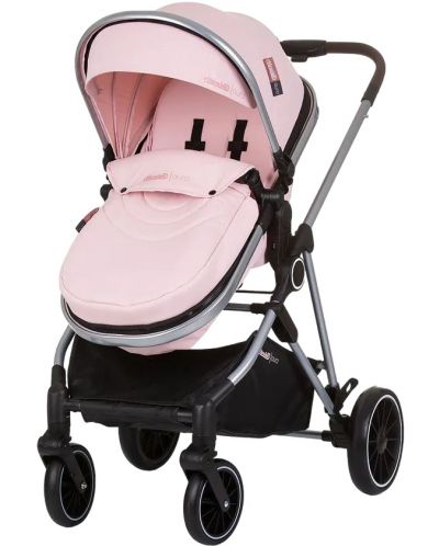 Комбинирана бебешка количка Chipolino - Аура, фламинго - 3