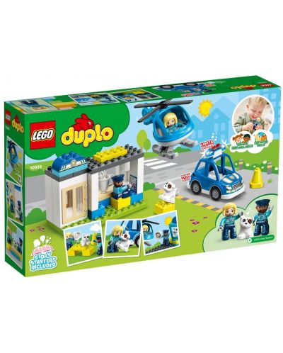 Конструктор LEGO Duplo Town - Полицейски участък и хеликоптер (10959) - 2