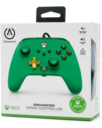 Контролер PowerA - Enhanced, жичен, за Xbox One/Series X/S, Green - 6