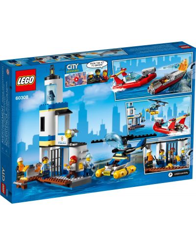 Конструктор LEGO City -  Морска полиция и пожарна мисия (60308) - 9