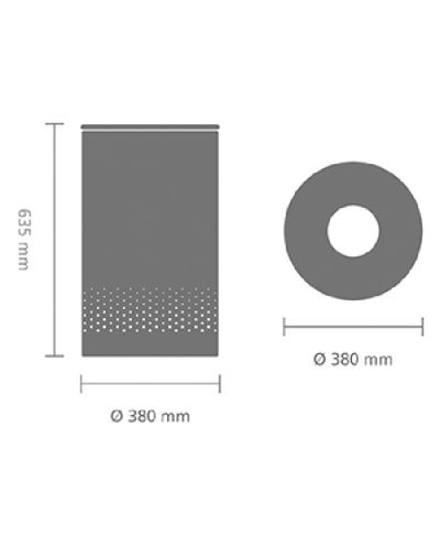 Кош за пране Brabantia - 60 l, черен, корков капак - 9