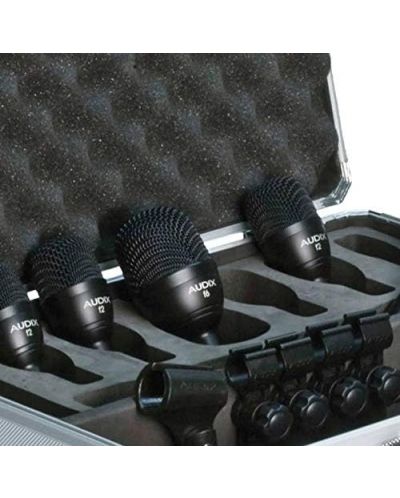 Комплект микрофон за барабани AUDIX - FP5, 5 броя, черен - 7