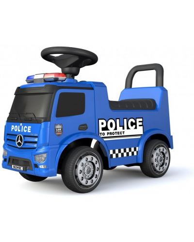 Кола за бутане Moni Mercedes Benz - Antos Police, синя - 1