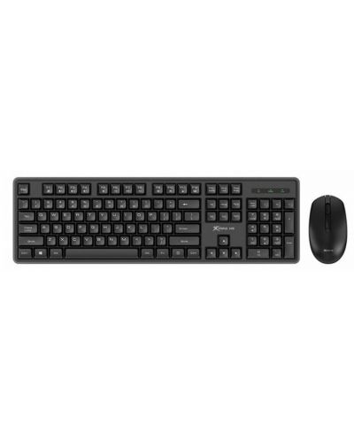 Комплект мишка и клавиатура Xtrike ME - MK-307 BG, безжичен, черен - 1