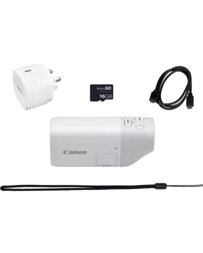 Компактен фотоапарат Canon - PowerShot Zoom Essential kit, бял - 1