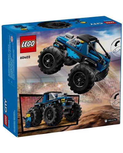 Конструктор LEGO City Great Vehicles - Син камион чудовище (60402) - 2