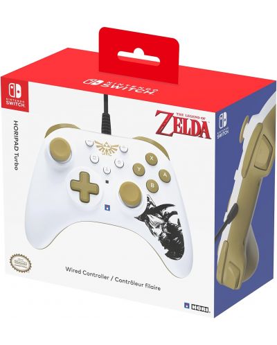 Контролер Hori - Horipad Turbo, Zelda, жичен (Nintendo Switch) - 5