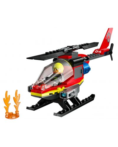 Конструктор LEGO City - Пожарен спасителен хеликоптер (60411) - 3