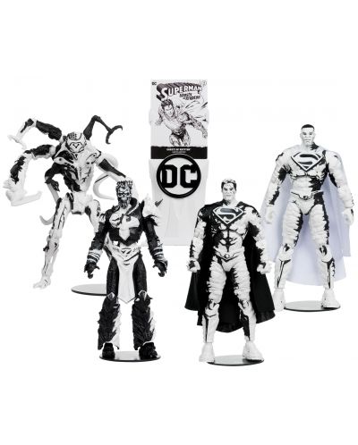 Комплект екшън фигури McFarlane DC Comics: Superman - Ghosts of Krypton (Page Punchers) (Sketch Edition) (Gold Label) (Limited Edition), 18 cm - 10