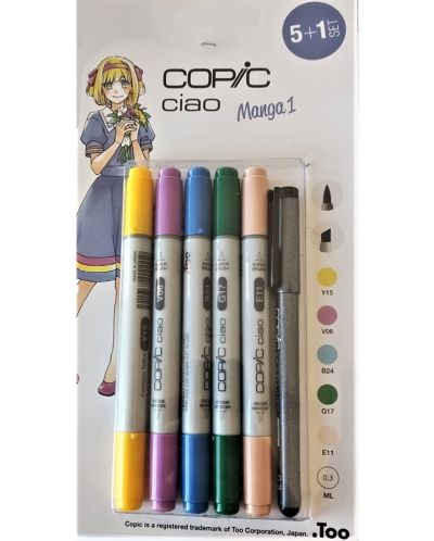Комплект маркери Copic Ciao - Manga Set - 1