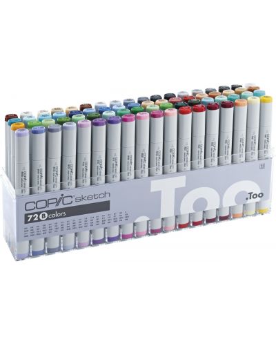 Комплект маркери Too Copic Sketch - B colors, 72 цвята - 1