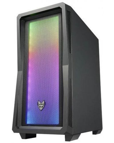 Компютърна кутия Fortron - CMT212A RGB, mid tower, черна/прозрачна - 1