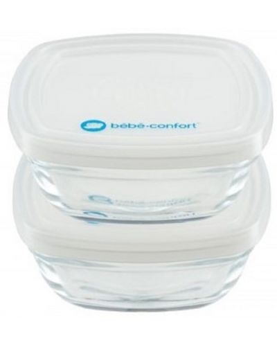 Комплект стъклени купички за съхранение на храна Bebe Confort - 2