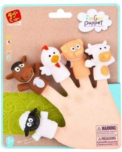 Комплект фигурки за пръсти Raya Toys Гумени - животни - 1